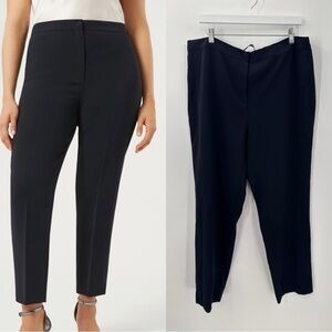 Marina Rinaldi Cady Slim Fit Trousers Pants Midnight Blue Size 27 Plus Size 18